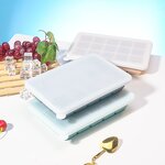 Silicone Ice Cube Tray Factory - OEM 15-Grid with Flexible Lid Home Kitchen Use