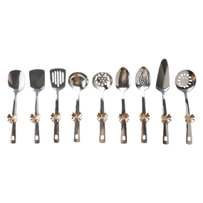 Stainless Steel Utensil Set Supplier - OEM 9-Piece Butterfly Handle Dishwasher