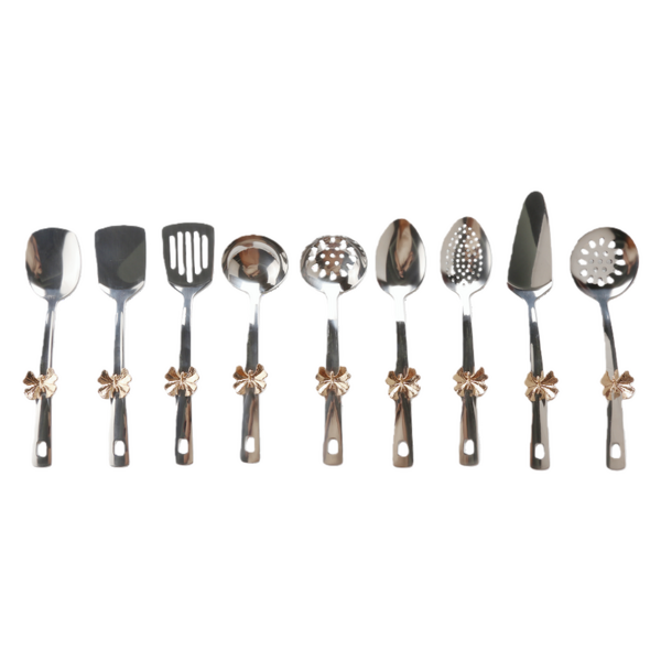 Stainless Steel Utensil Set Supplier - OEM 9-Piece Butterfly Handle Dishwasher