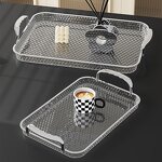 Serving Tray Supplier - OEM Modern Plastic Spill-Proof Safety Rim 2 Color