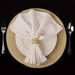 Gold Double Bead Napkin Rings Factory - OEM Wholesale Elastic Metal Table Decoration