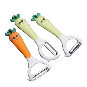 Kitchen Peeler Factory - OEM Cute Cartoon Carrot-Shaped Y-Type for Kids