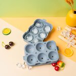 Silicone Ice Cube Tray Supplier - OEM Large Round Flexible Lid Freezer Whiskey