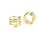 Gold Double Bead Napkin Rings Factory - OEM Wholesale Elastic Metal Table Decoration