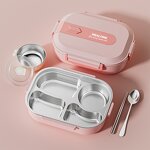 Stainless Steel Bento Box Manufacturer - OEM Versatile Portable with Cute Compartment