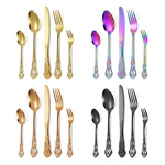 Gold Flatware Set Factory - OEM Stainless Steel Vintage Royal Design Disposable