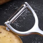 Potato Peeler Supplier - OEM Portable Kitchen Gadget with Metal Handle