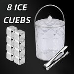 Ice Bucket Set Manufacturer - OEM Eco-Friendly Reusable Stainless Steel with Stones