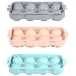 Ice Cube Mold Supplier - OEM 8 Grid Round Silicone with Easy Release Lid