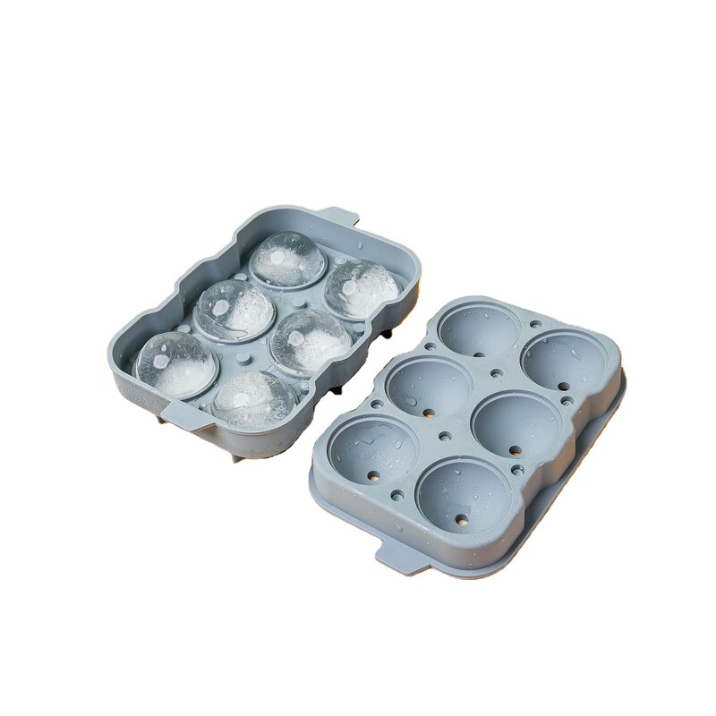 Silicone Ice Cube Tray Supplier - OEM Large Round Flexible Lid Freezer Whiskey