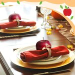 Apple-Shape Napkin Rings Supplier - OEM Creative Stainless Steel American Style