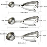 Cookie Scoop Set Manufacturer - OEM Hot Sale Stainless Steel 3 Sizes Ergonomic