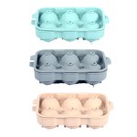 Silicone Ice Cube Tray Supplier - OEM Large Round Flexible Lid Freezer Whiskey