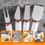 Cheese Knife Set Factory - OEM Hot Sale 4-Piece High Grade Handle Unique