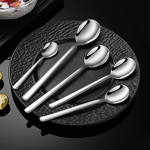 Stainless Steel Spoon Supplier - OEM 304 Long Handle Mirror Polish Korean Style