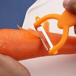 Kitchen Peeler Factory - OEM Cute Cartoon Carrot-Shaped Y-Type for Kids