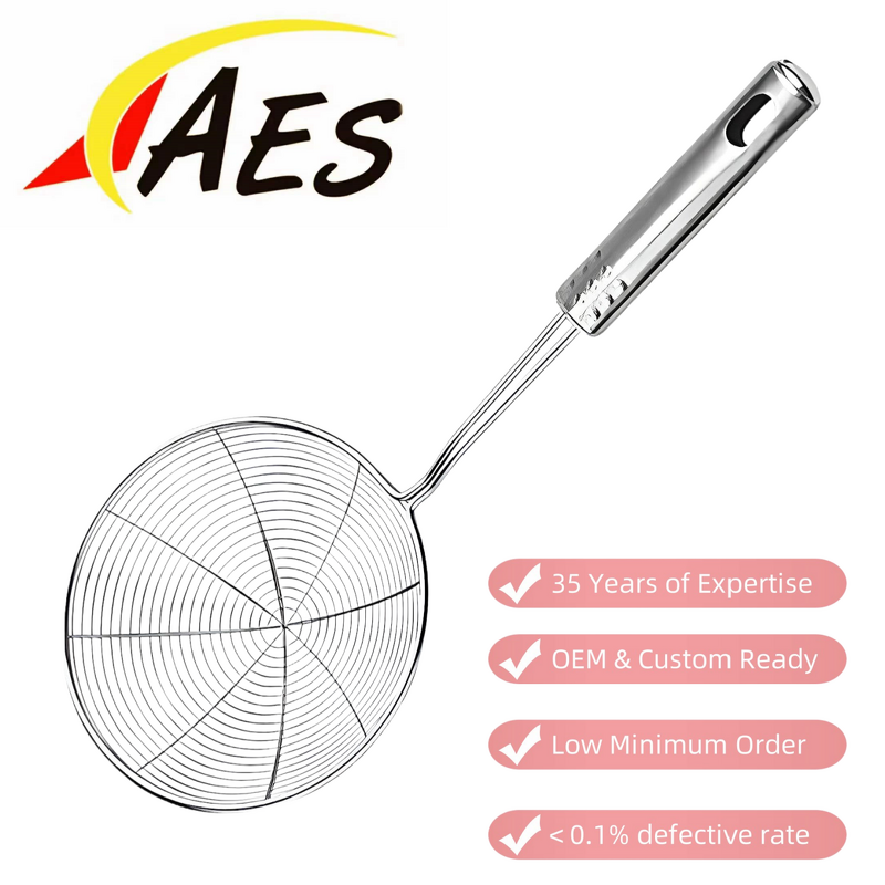 Spider Strainer Spoon Factory - OEM Popular Stainless Steel for Pasta Noodles