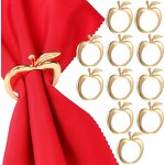 Apple-Shape Napkin Rings Supplier - OEM Creative Stainless Steel American Style