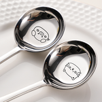 Kids Dining Spoon Factory - OEM Cute Design Deep Round Head Food-Grade Utensil