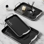 Serving Tray Supplier - OEM Modern Plastic Spill-Proof Safety Rim 2 Color