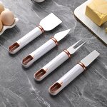 Cheese Knife Set Factory - OEM Hot Sale 4-Piece High Grade Handle Unique
