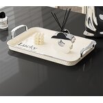 Serving Tray Supplier - OEM Modern Plastic Spill-Proof Safety Rim 2 Color