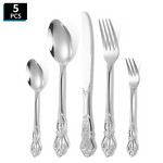 Gold Flatware Set Factory - OEM Stainless Steel Vintage Royal Design Disposable