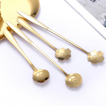 Coffee Spoon Supplier - OEM Creative Gold Stainless Steel Floral Design Mirror