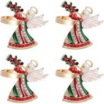 Christmas Napkin Rings Set Manufacturer - OEM Table Decoration Tree Reindeer Snowflake