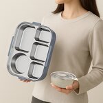 Kids Meal Tray Factory - OEM Cartoon Divider Plate 304 Stainless Steel Round