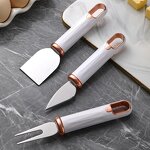 Cheese Knife Set Factory - OEM Hot Sale 4-Piece High Grade Handle Unique