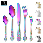 Gold Flatware Set Factory - OEM Stainless Steel Vintage Royal Design Disposable