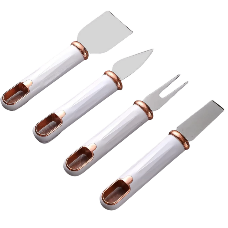 Cheese Knife Set Factory - OEM Hot Sale 4-Piece High Grade Handle Unique