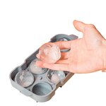Ice Cube Mold Supplier - OEM 8 Grid Round Silicone with Easy Release Lid