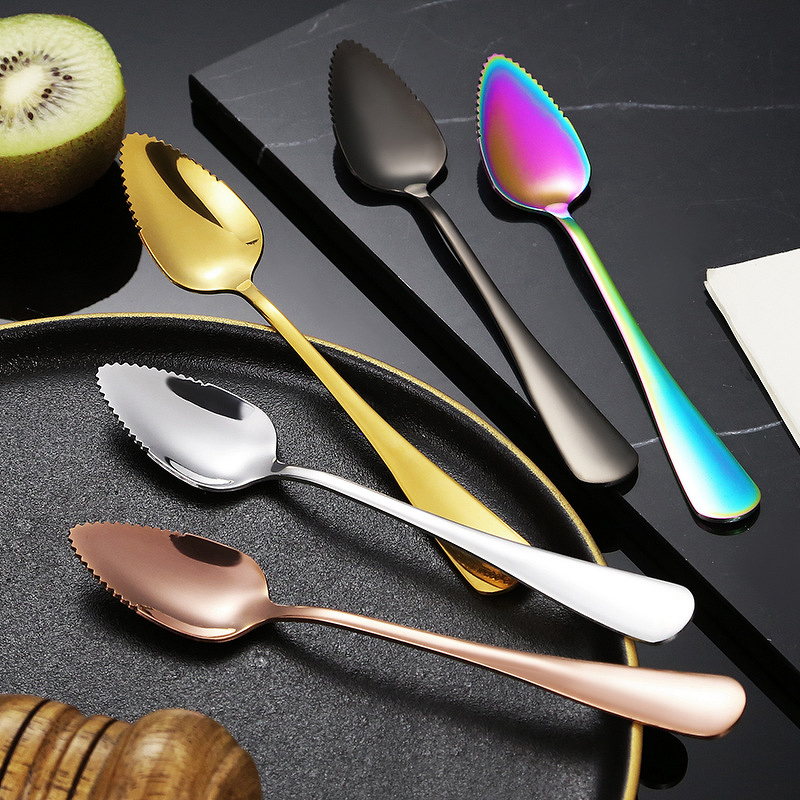 Double-Ended Fruit Scoop Manufacturer - OEM 304 Stainless Steel Mirror Polish Scraper