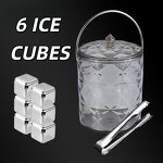 Ice Bucket Set Manufacturer - OEM Eco-Friendly Reusable Stainless Steel with Stones