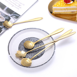 Coffee Spoon Supplier - OEM Creative Gold Stainless Steel Floral Design Mirror