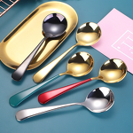Spoon Fork Set Supplier - OEM Cute Stainless Steel Mirror Polish Round Bottom