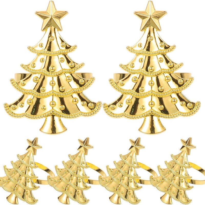 Napkin Rings Supplier - OEM Wholesale Gold Silver American Style Christmas Tree