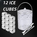 Ice Bucket Set Manufacturer - OEM Eco-Friendly Reusable Stainless Steel with Stones