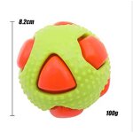 Dog Sound Ball Toy Factory - OEM Exquisite Two-Color Triangle TPR