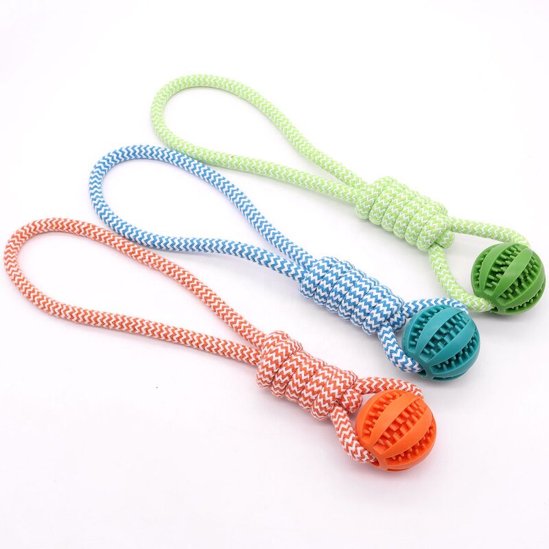Dog Chew Toys Factory - OEM Durable Rubber Ball Rope Interactive