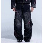 Unisex Jeans Factory - OEM Wholesale Custom Retro Wide Leg Oversized Embroidered