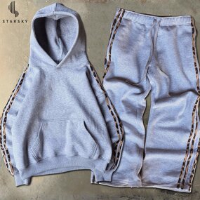 Men's Hoodie Set Factory - OEM Custom Men's Casual Sports Embroidered Cropped