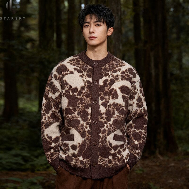 Men's Pullover Sweater Manufacturer - OEM Winter Men's Fashion Retro Tie Dye Gradient