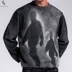 Men's Knitted Hoodie Supplier - OEM Wool Blend Hoodie Custom Embroideries Jacquard