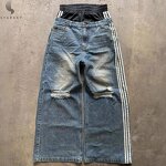 Men's Distressed Jeans Supplier - OEM High Street Loose High Waist Hip-Hop