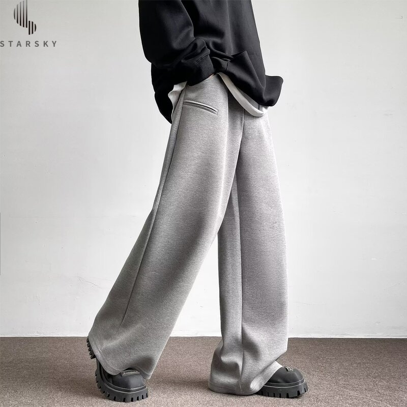 Men's Cargo Pants Supplier - OEM Men's Fashion Casual Loose Wide Leg Cargo Drawstring