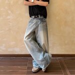 Men's Jeans Manufacturer - OEM 2025 American High Street Retro Straight Denim