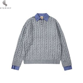 Men's Cardigan Manufacturer - OEM 2025 Winter Retro Loose High Collar Knitted Casual
